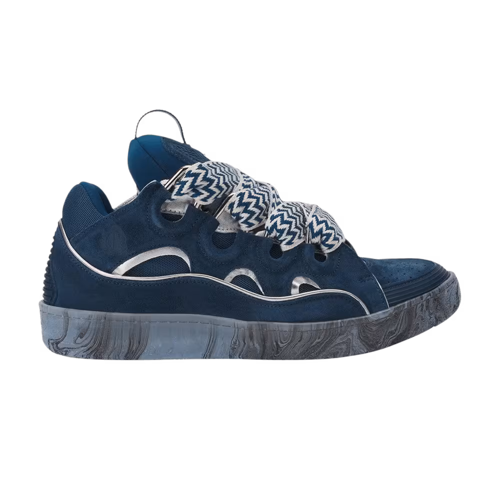 Lanvin Curb Sneakers Blue Silver