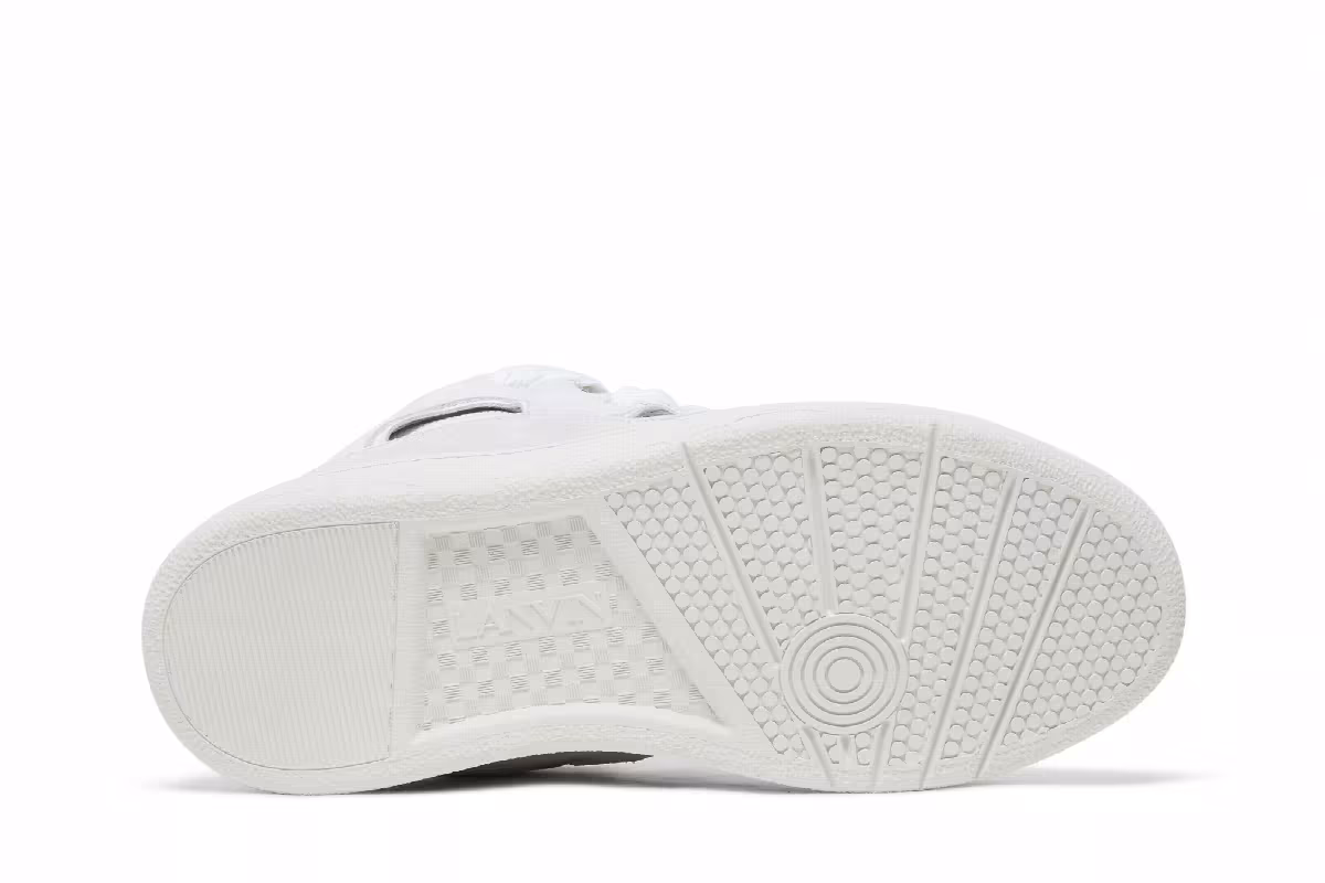 Lanvin Women's Curb Sneakers White, view 5