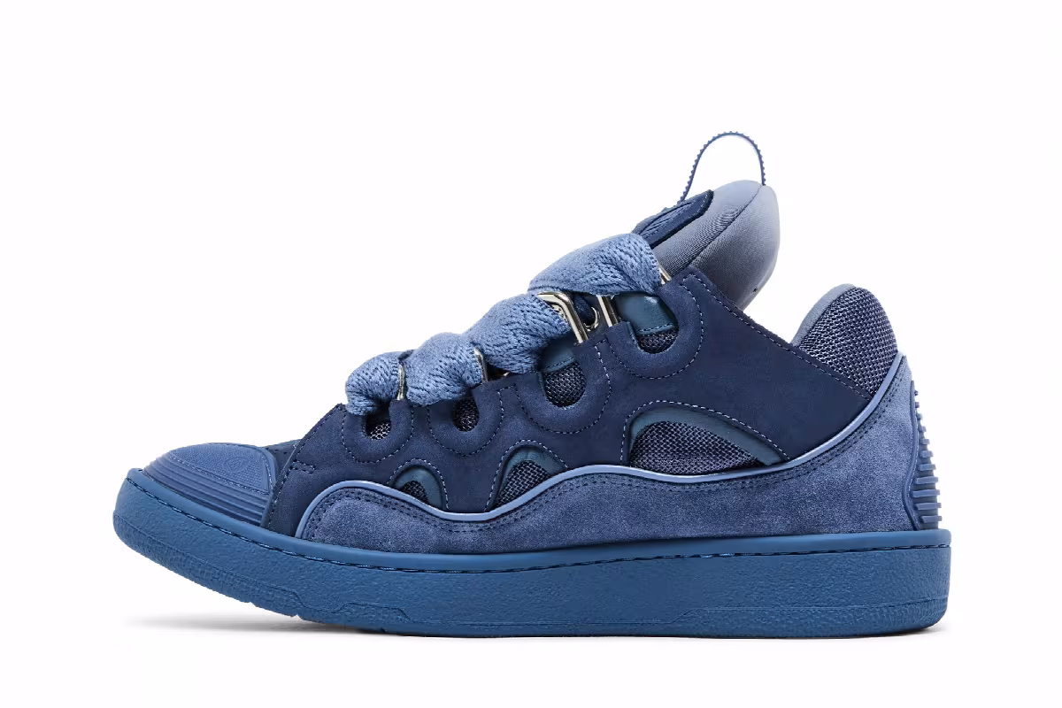 Lanvin Curb Sneakers Monochrome - Cornflower, view 4