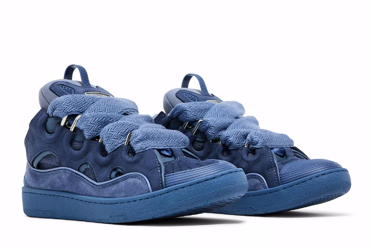 Lanvin Curb Sneakers Monochrome - Cornflower, view 9
