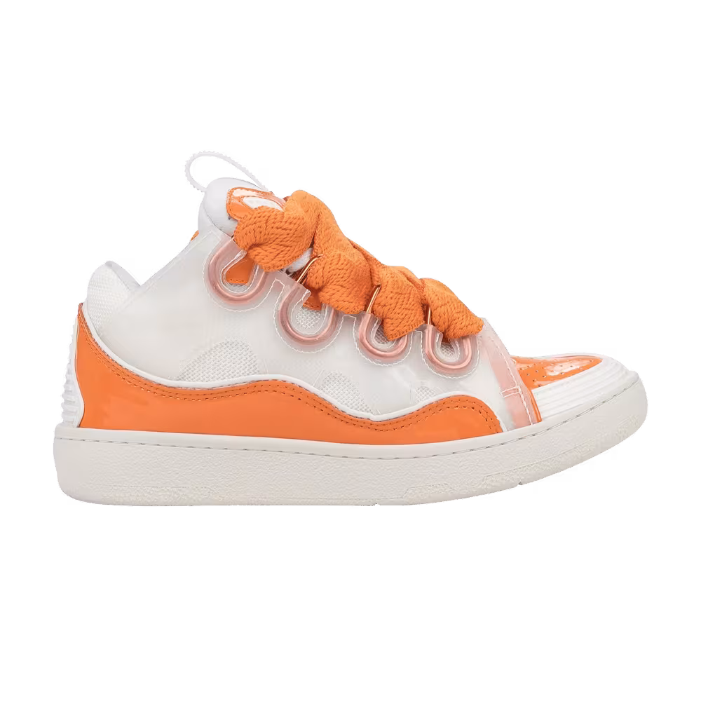 Lanvin Women's Curb Sneakers White Orange