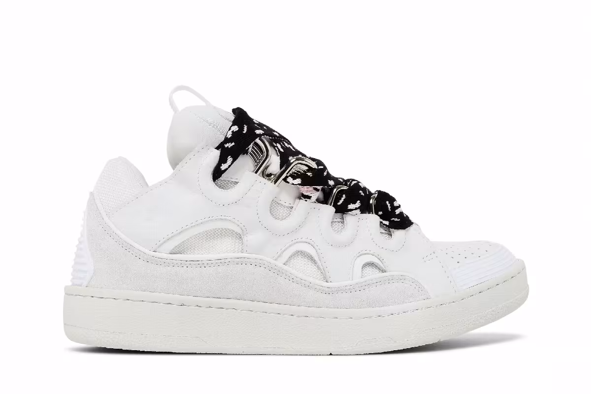 Lanvin Curb Sneakers White, view 2