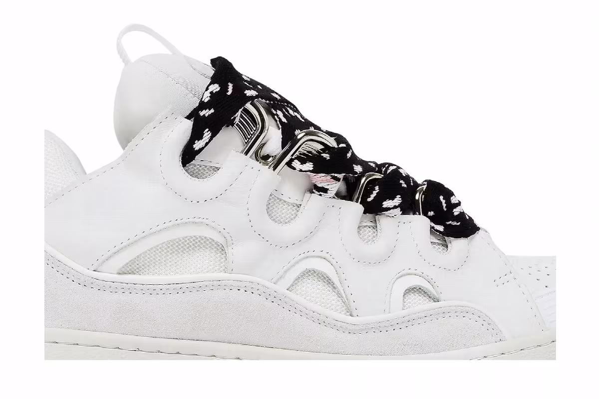 Lanvin Curb Sneakers White, view 3