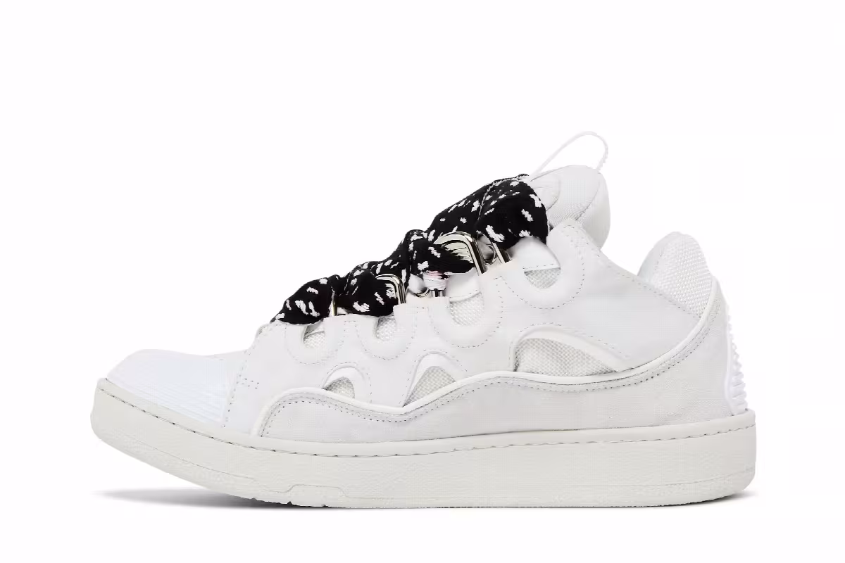 Lanvin Curb Sneakers White, view 4