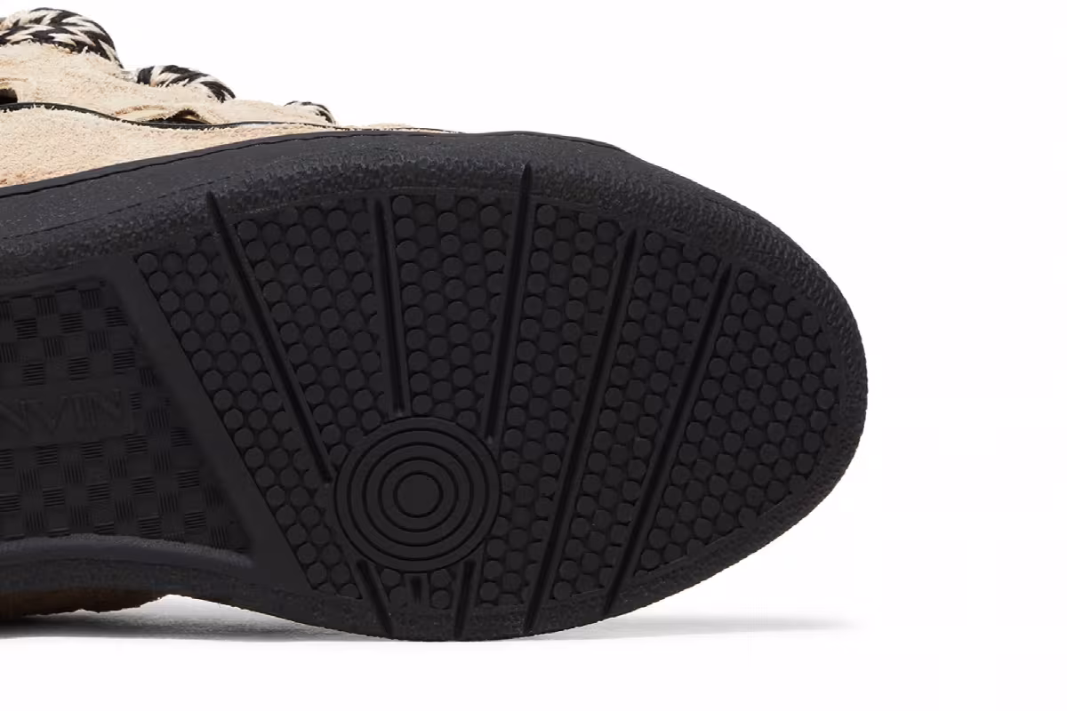Lanvin Curb Sneakers Light Brown Black, view 6