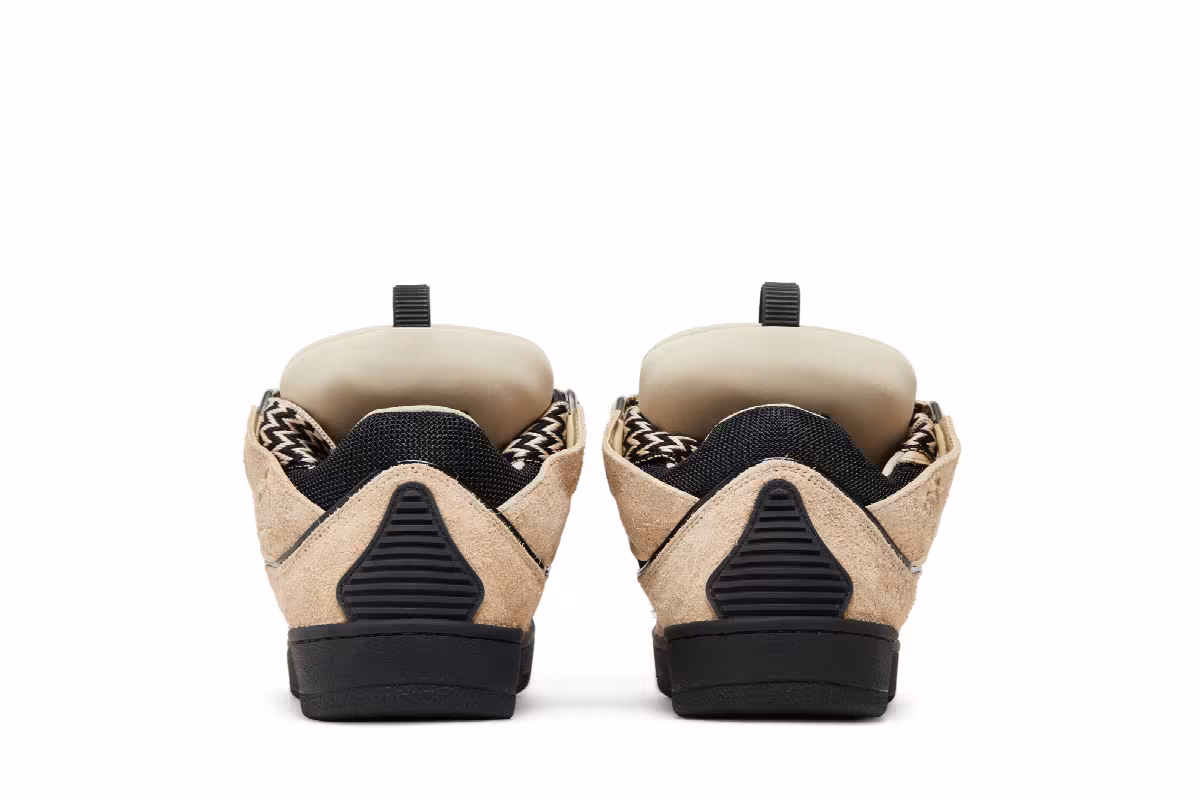 Lanvin Curb Sneakers Light Brown Black, view 7