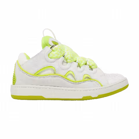 Lanvin Wmns Curb Sneakers 'White Fluo Yellow'
