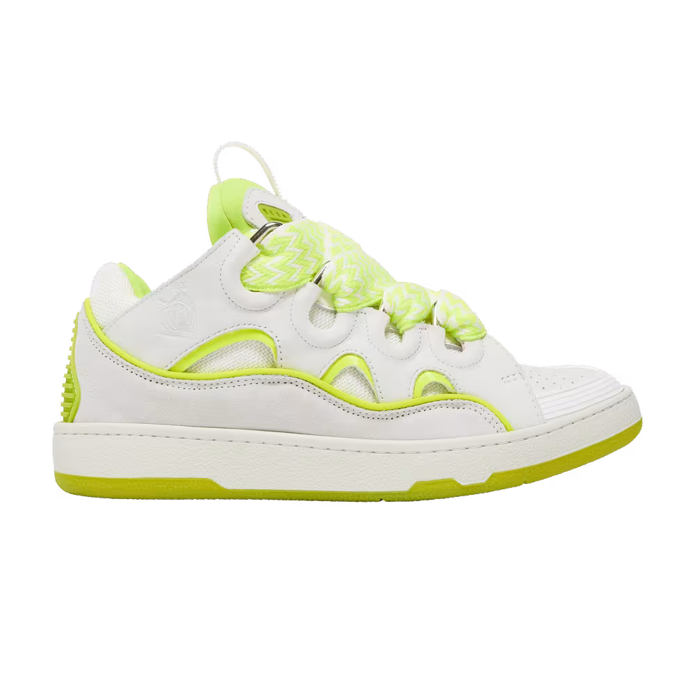 Lanvin Women's Curb Sneakers White Fluo Yellow