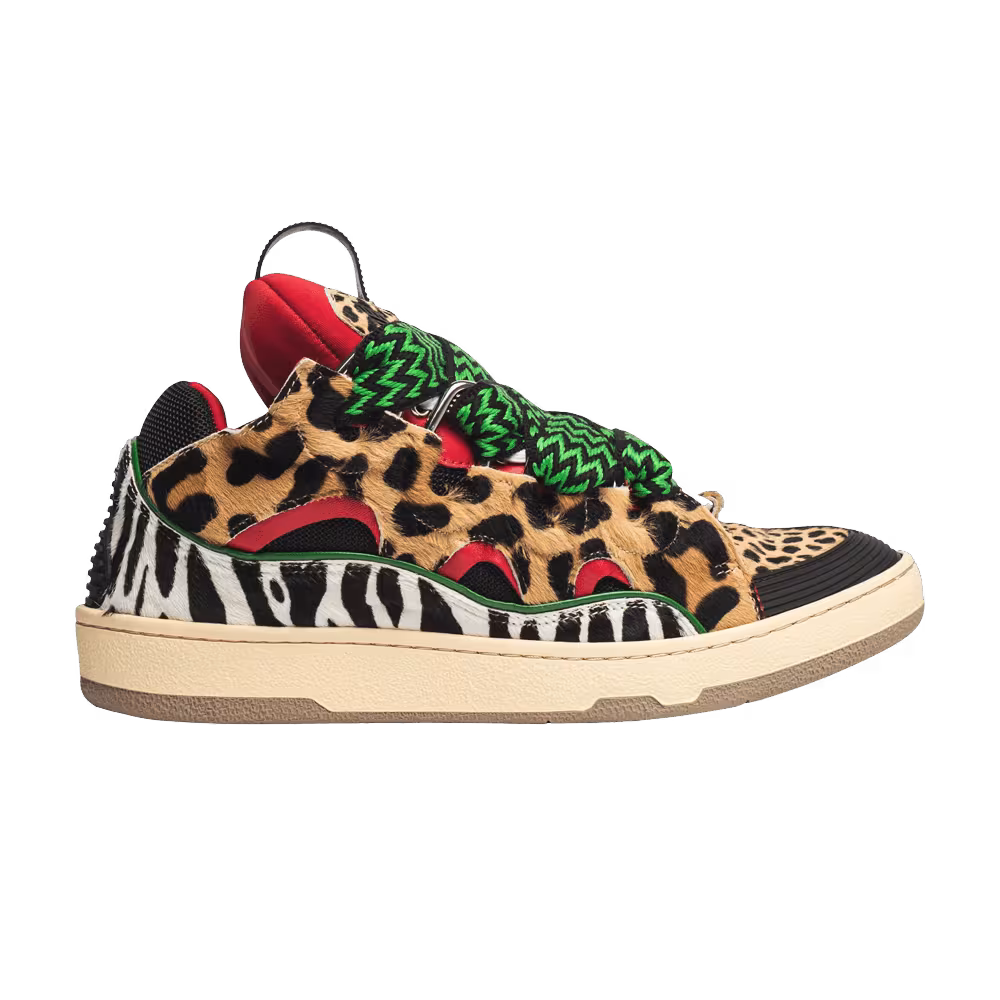 Lanvin Curb Sneakers Animal Print