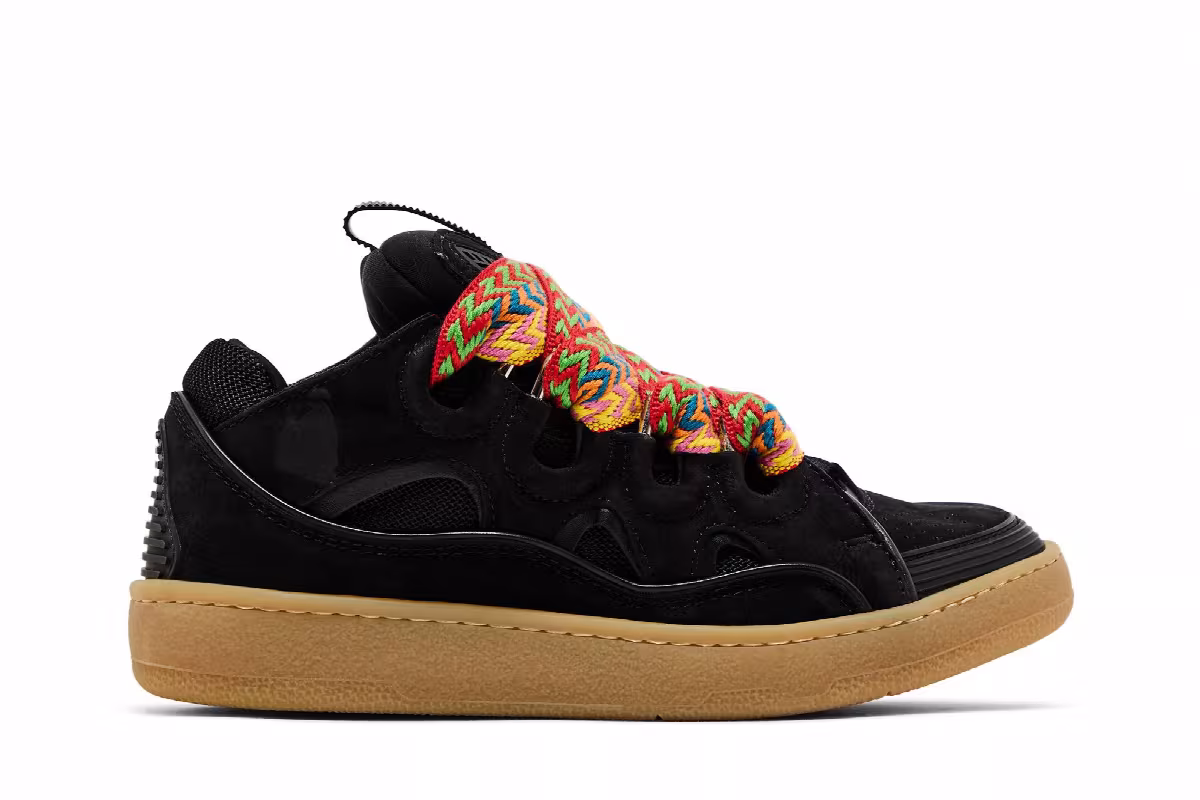 Lanvin Women's Curb Sneakers Black Gum, view 2