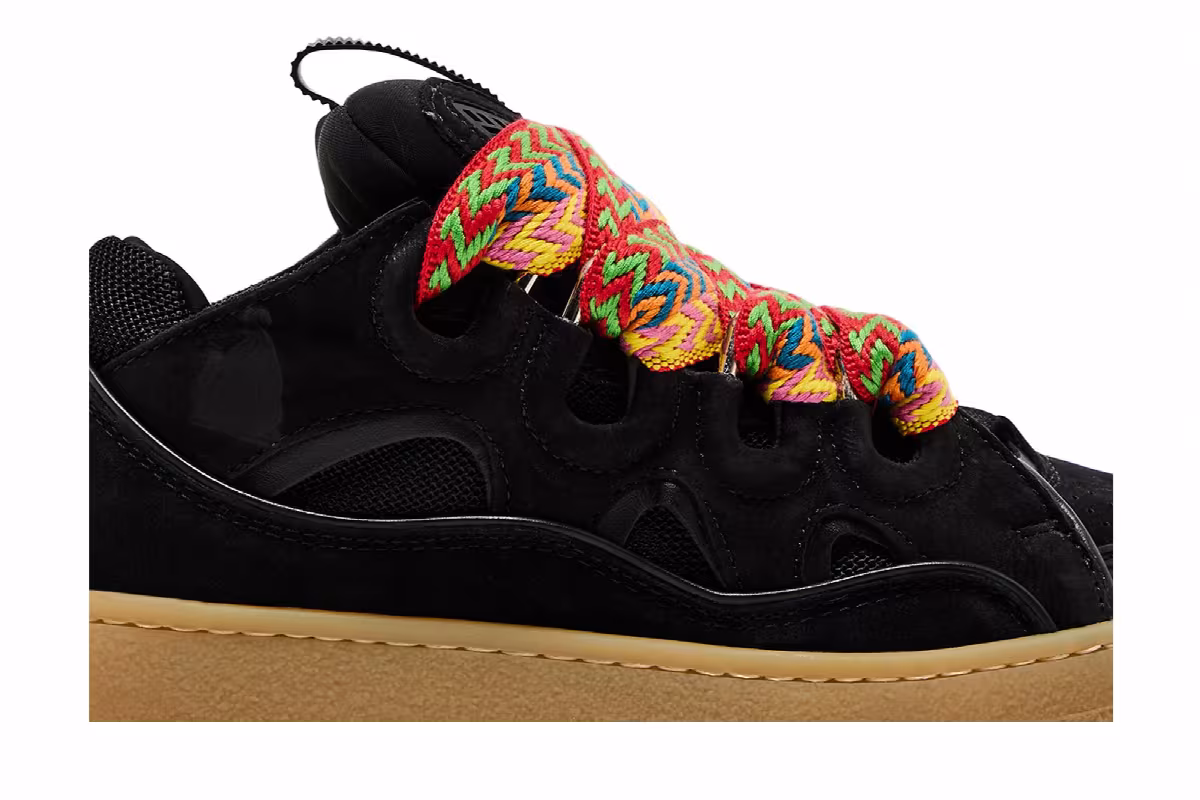 Lanvin Women's Curb Sneakers Black Gum, view 3