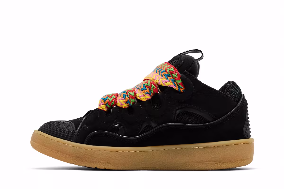 Lanvin Women's Curb Sneakers Black Gum, view 4