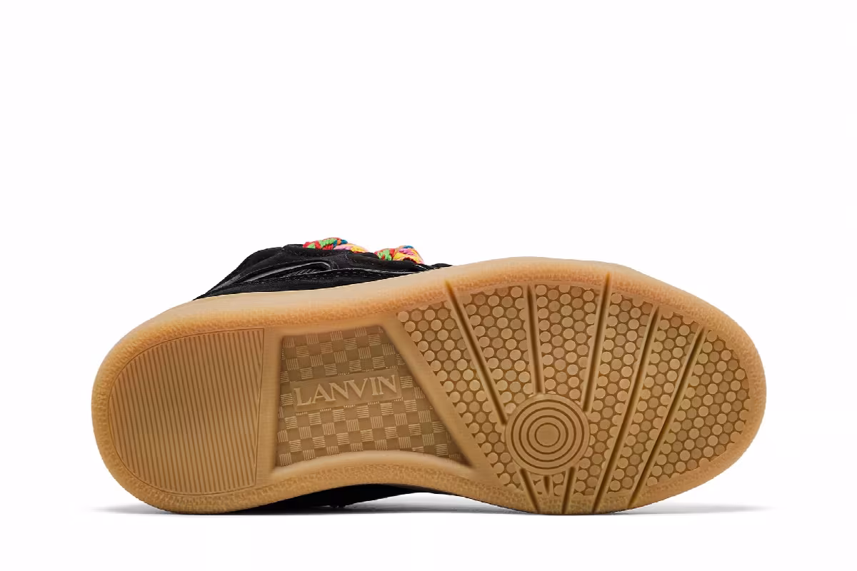 Lanvin Women's Curb Sneakers Black Gum, view 5