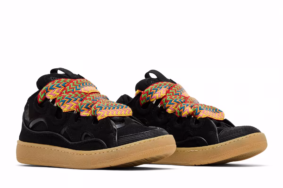 Lanvin Women's Curb Sneakers Black Gum, view 9