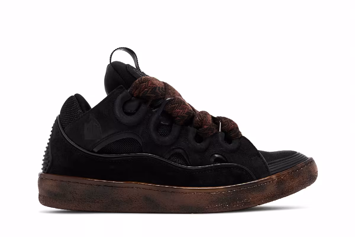 Lanvin Curb Sneakers Tortoise Effect - Dark Brown, view 2