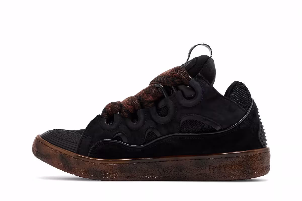 Lanvin Curb Sneakers Tortoise Effect - Dark Brown, view 4