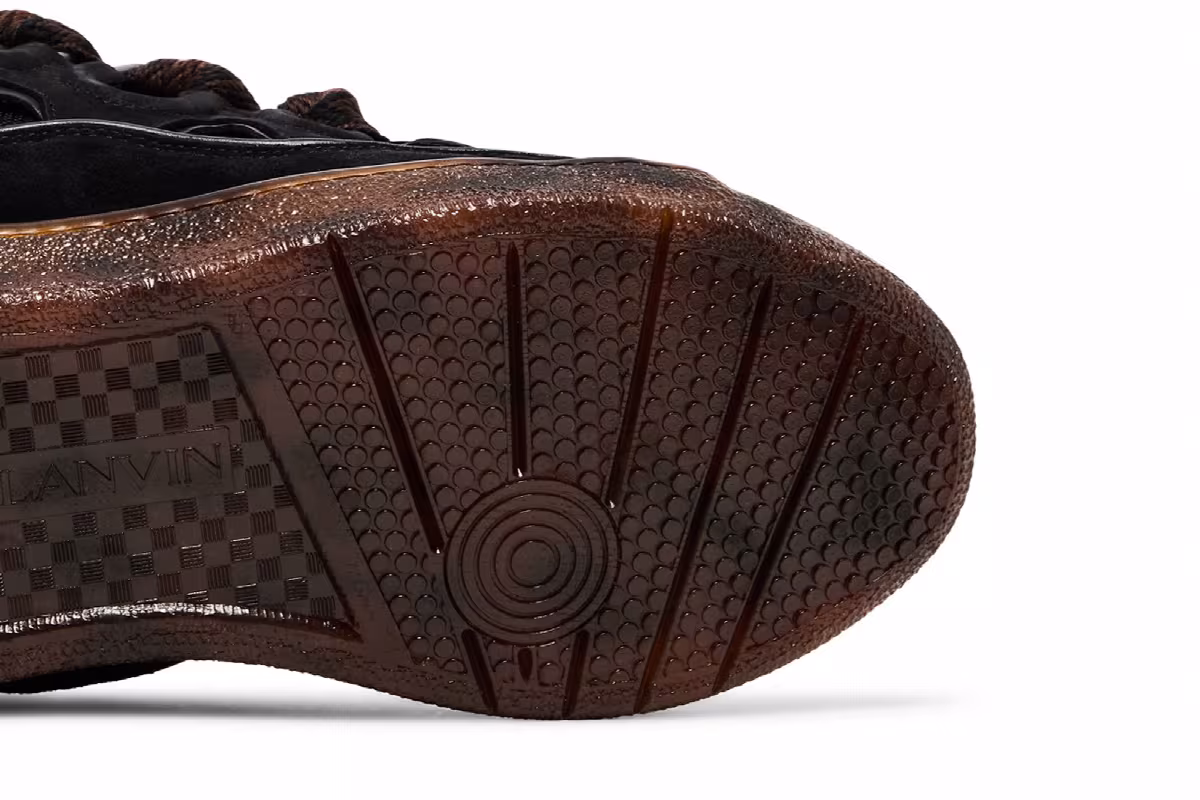 Lanvin Curb Sneakers Tortoise Effect - Dark Brown, view 6