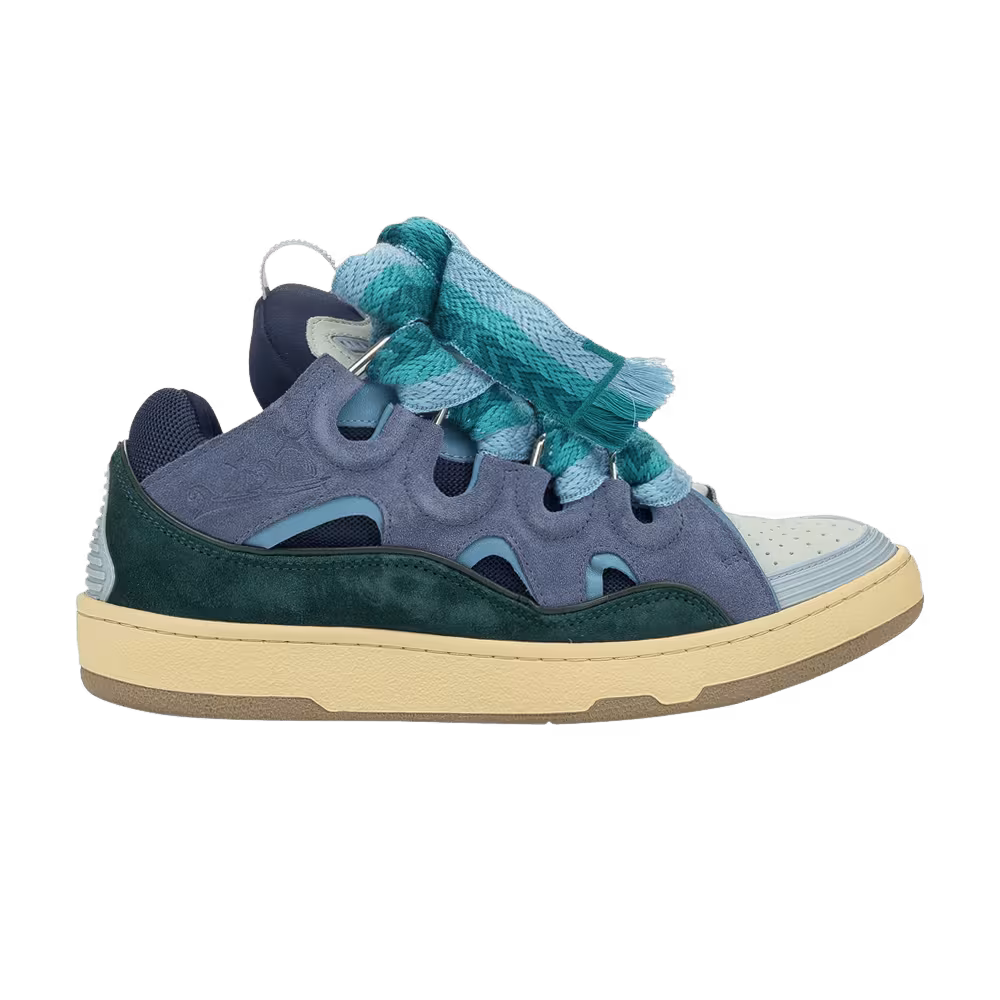 Lanvin Curb Sneakers Grey Dark Green