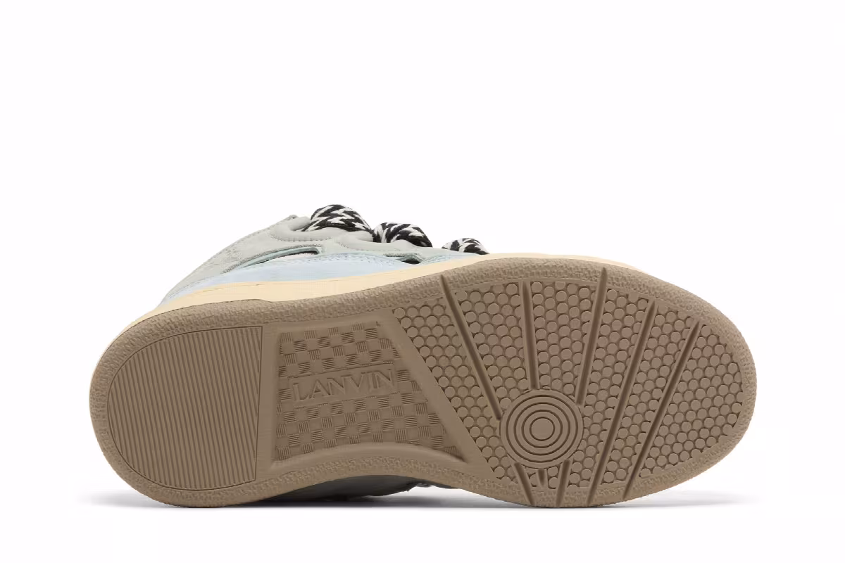 Lanvin Women's Curb Sneakers Light Blue, view 5