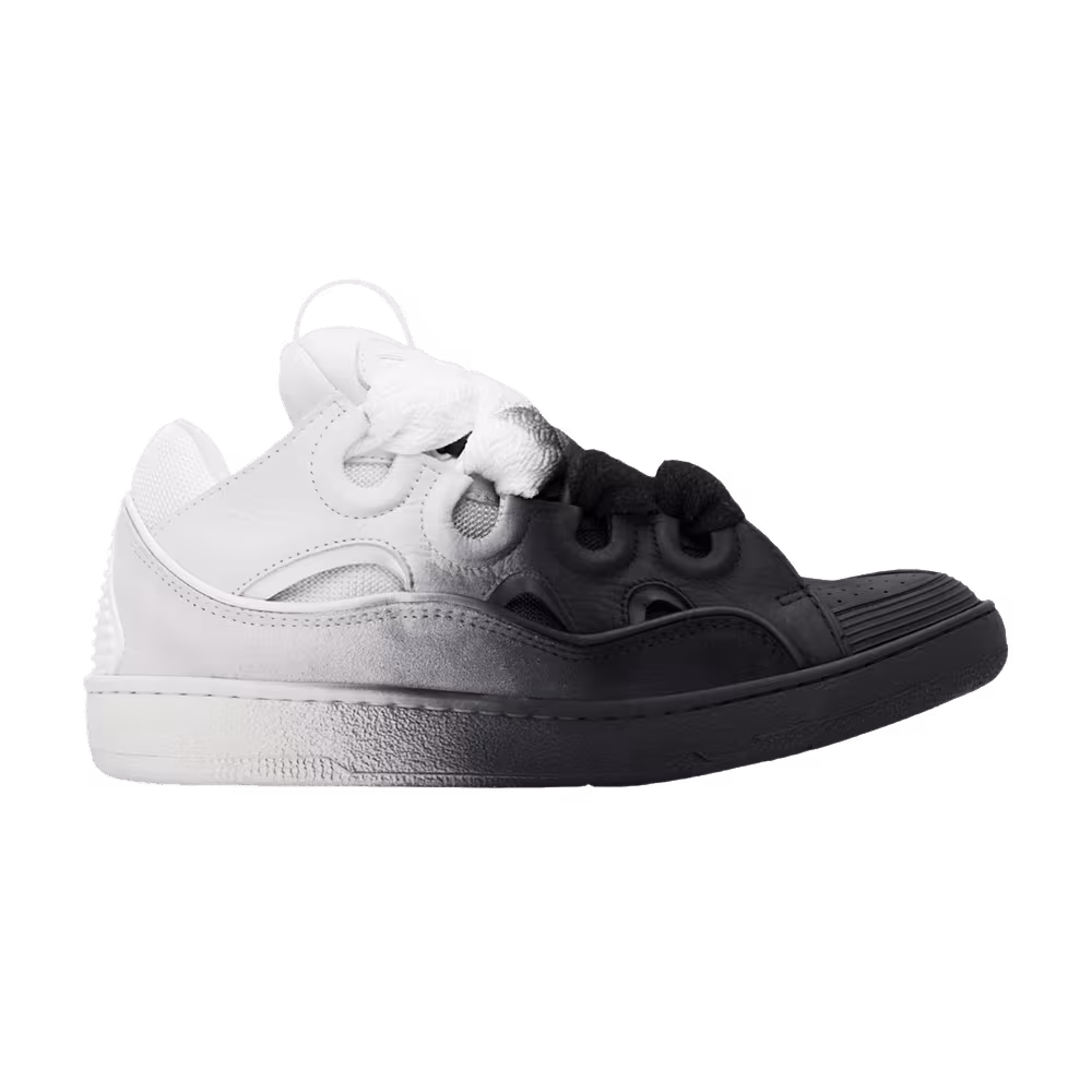 Lanvin Spray Curb Sneaker Black White