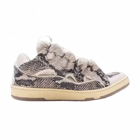Lanvin Curb Sneakers 'Beige Python'