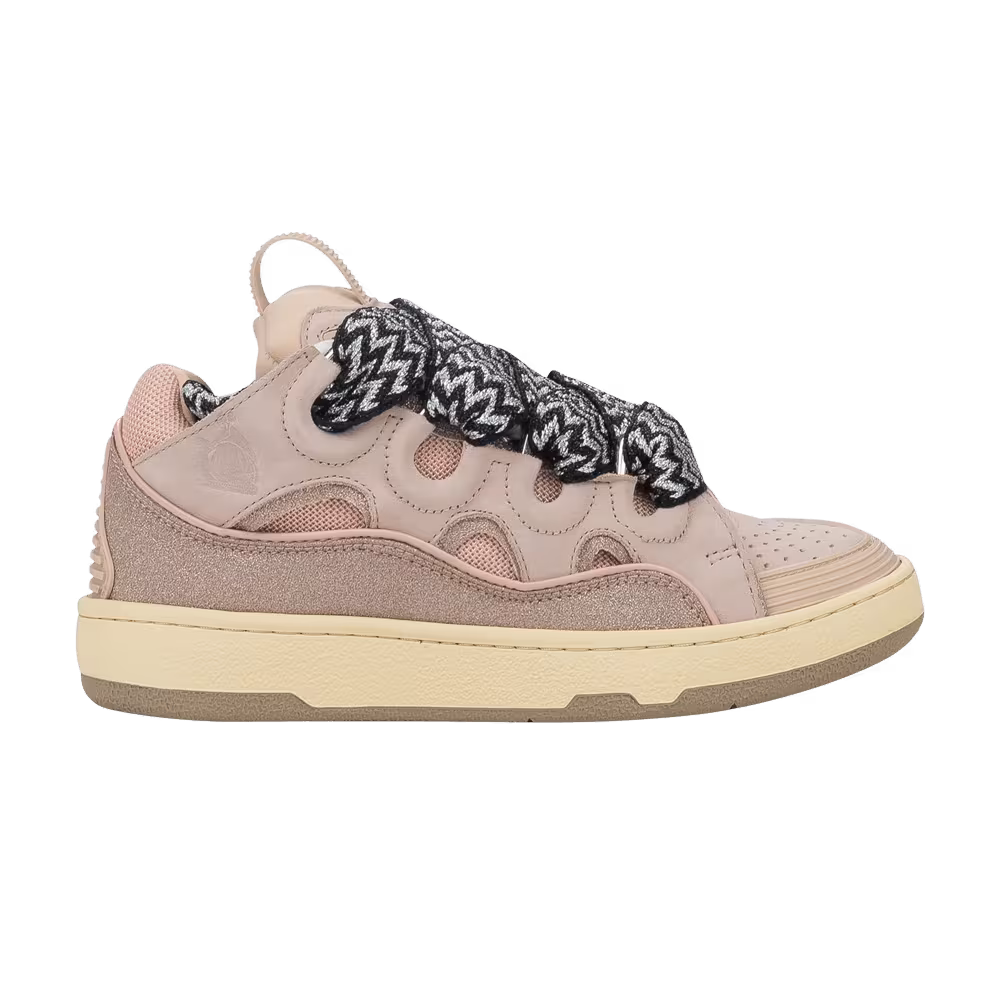 Lanvin Women's Curb Sneakers Pink Glitter