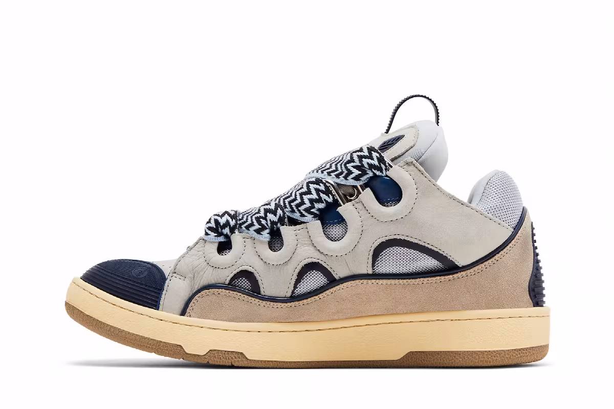 Lanvin Curb Sneakers Vanille, view 4