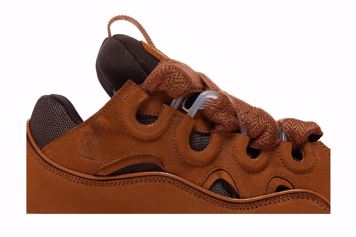 Lanvin Curb Sneakers Tan, view 3