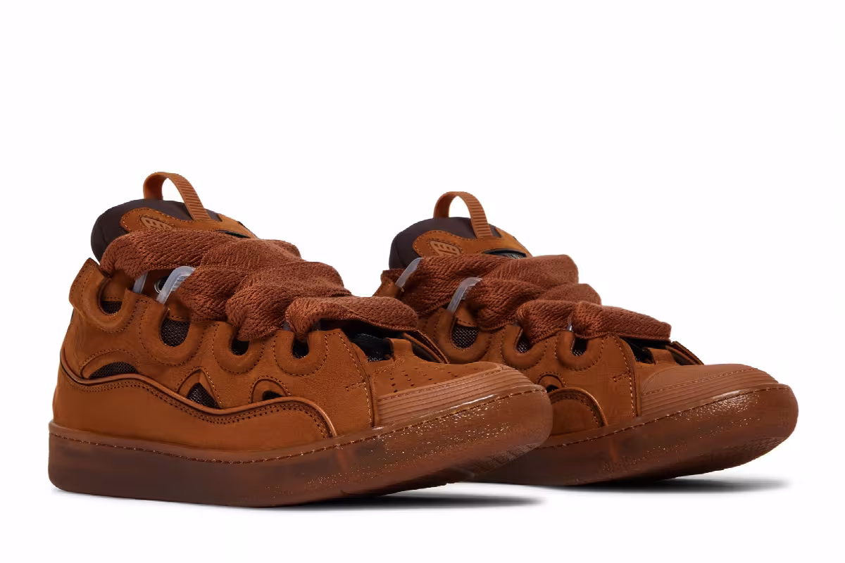 Lanvin Curb Sneakers Tan, view 9