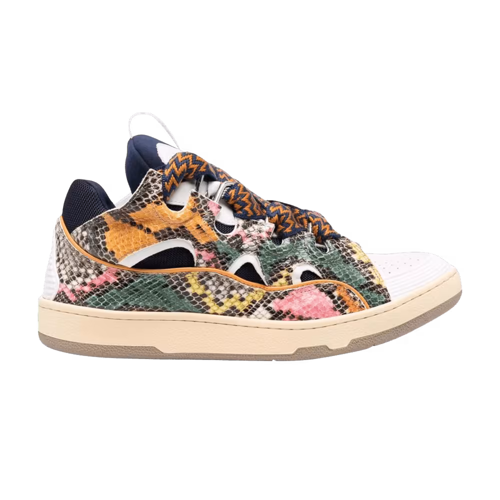 Lanvin Curb Sneakers Multi-Color Snakeskin