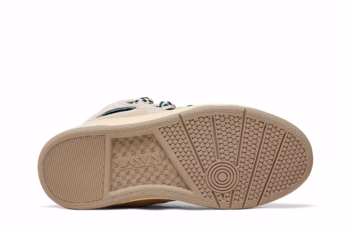 Lanvin Women's Curb Sneakers Ecru Black, view 5