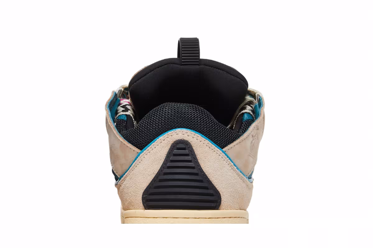 Lanvin Women's Curb Sneakers Ecru Black, view 8