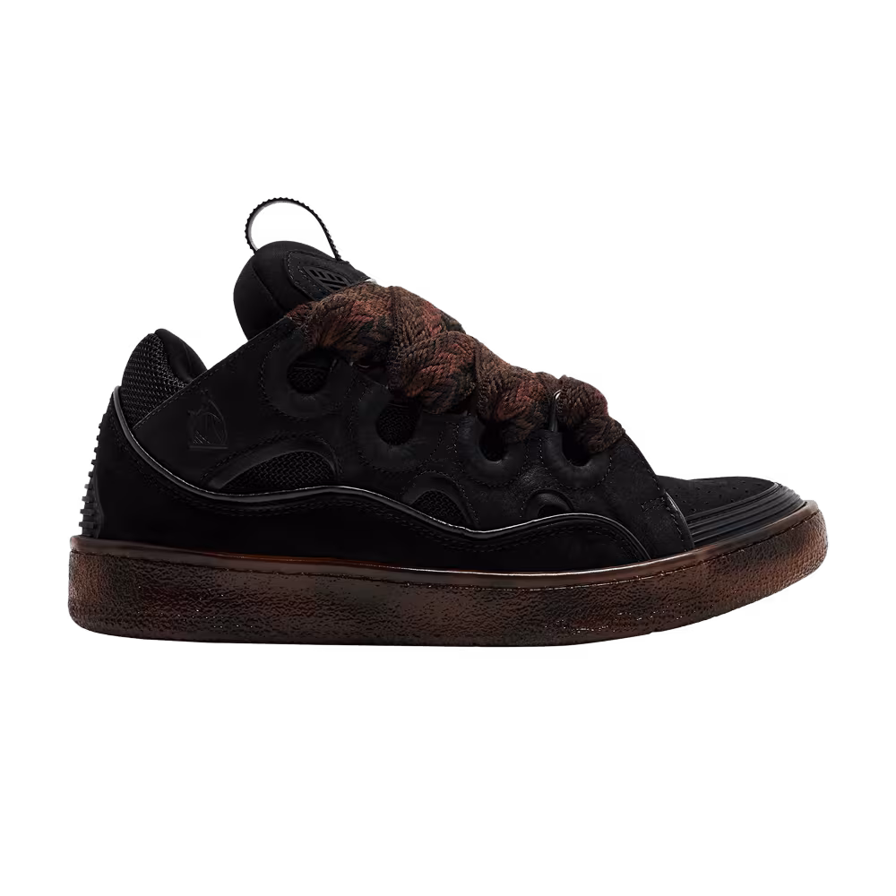 Lanvin Women's Curb Sneaker Black Chocolate Brown