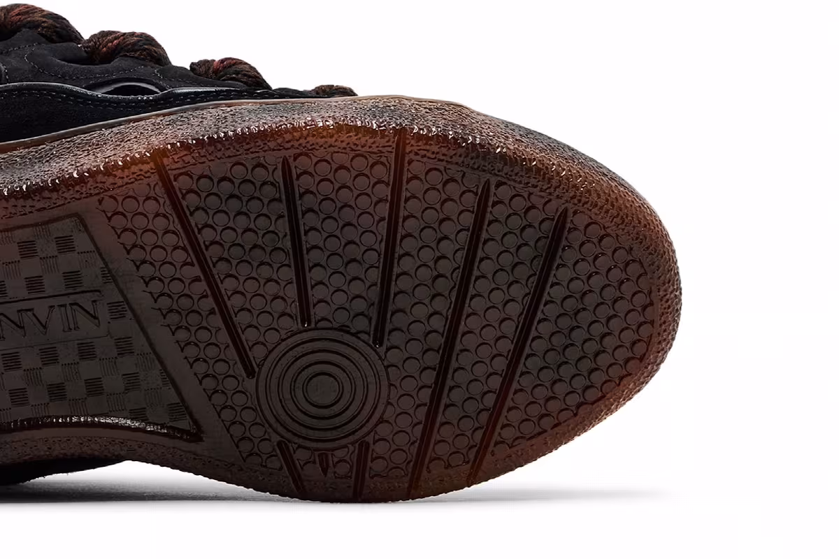 Lanvin Women's Curb Sneaker Black Chocolate Brown, view 6