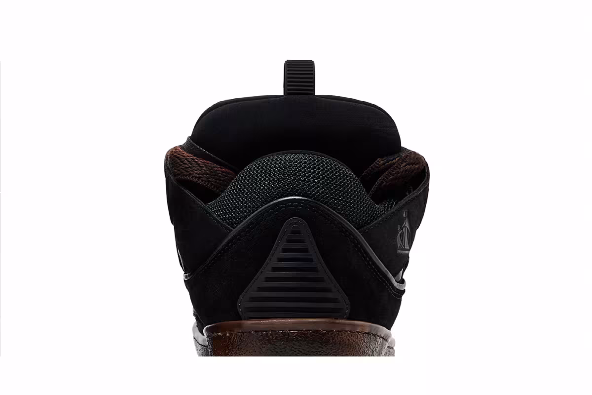 Lanvin Women's Curb Sneaker Black Chocolate Brown, view 8