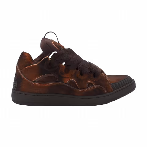 Lanvin Curb Sneakers 'Brown Pony Effect'