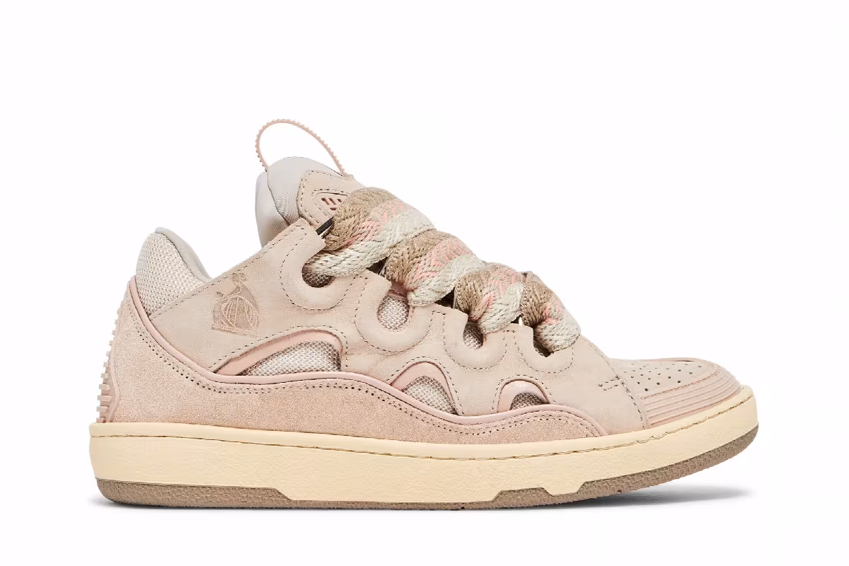 Lanvin Women's Curb Sneakers Nude, view 2