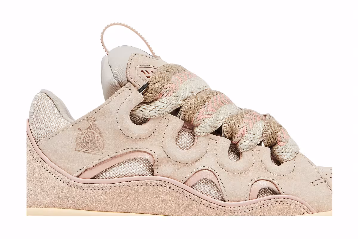 Lanvin Women's Curb Sneakers Nude, view 3