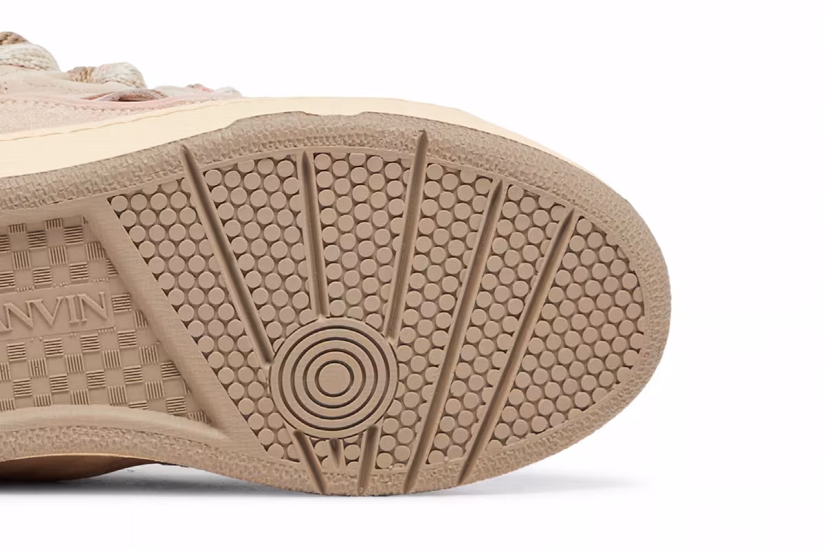 Lanvin Women's Curb Sneakers Nude, view 6