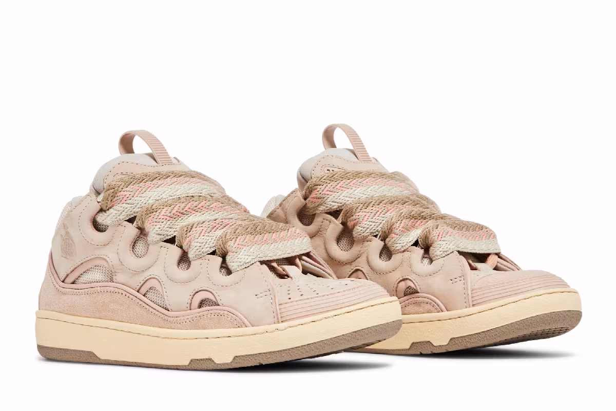 Lanvin Women's Curb Sneakers Nude, view 9