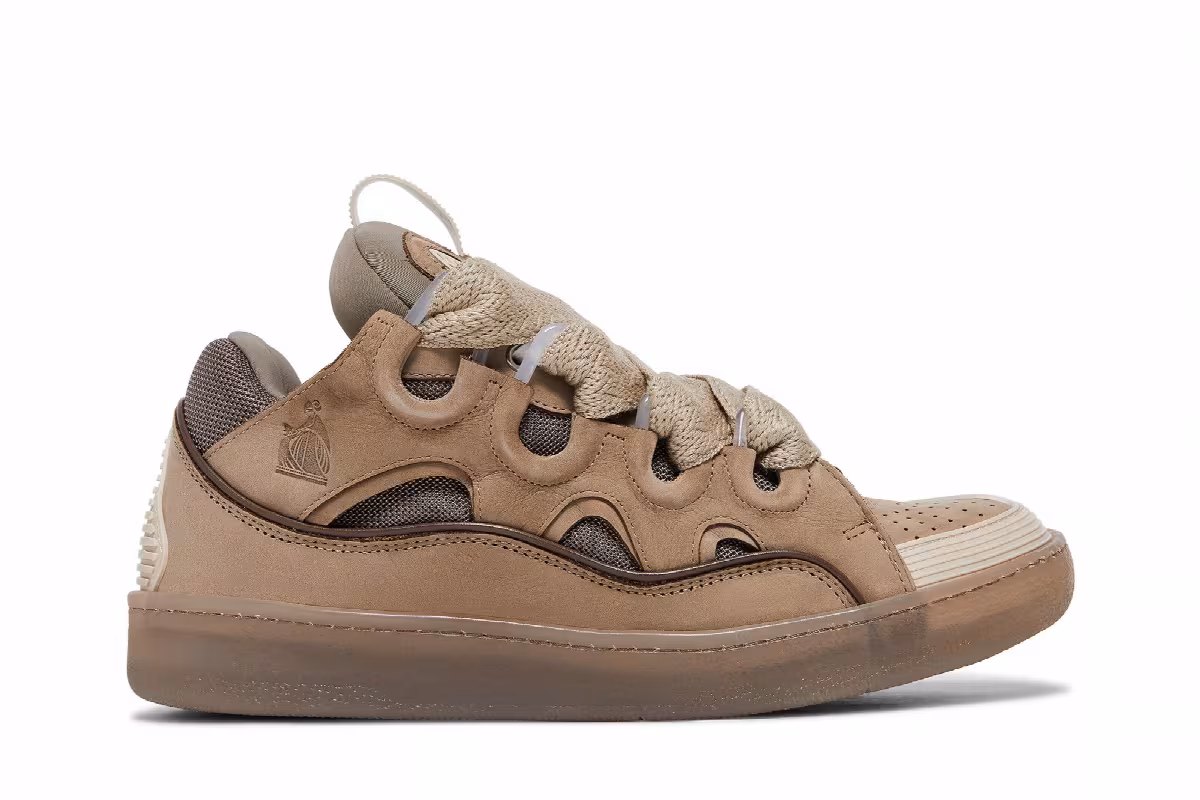 Lanvin Curb Sneakers Taupe, view 2