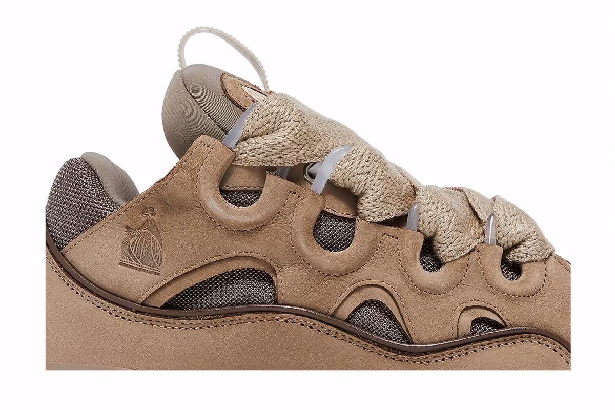 Lanvin Curb Sneakers Taupe, view 3