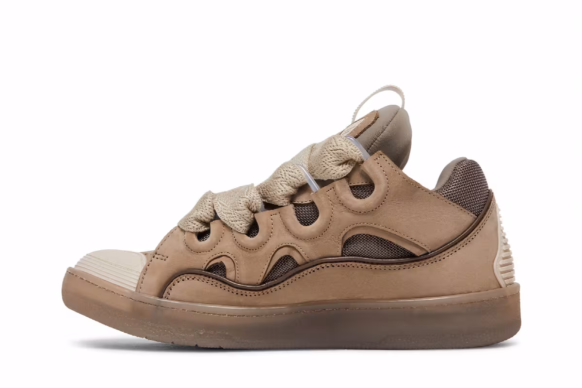 Lanvin Curb Sneakers Taupe, view 4