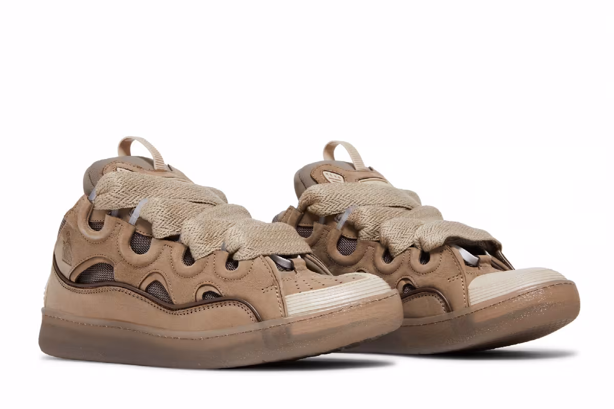 Lanvin Curb Sneakers Taupe, view 9