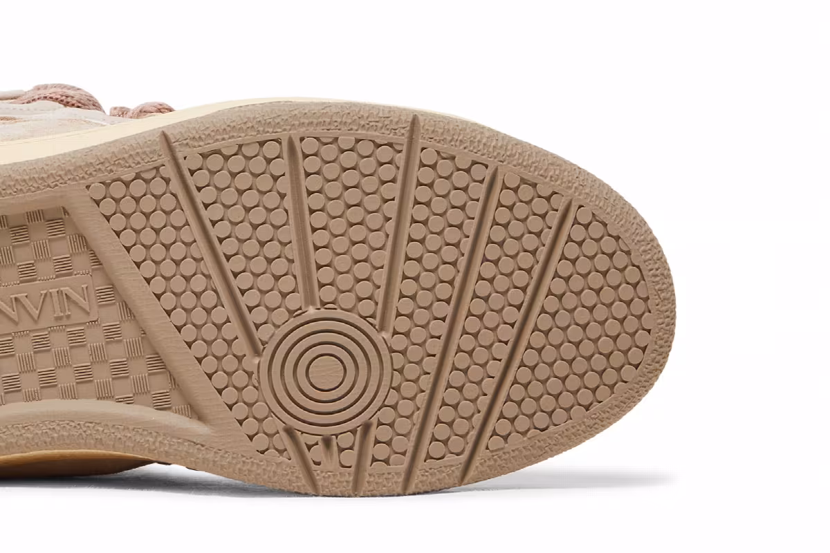 Lanvin Women's Curb Sneakers Nude, view 6