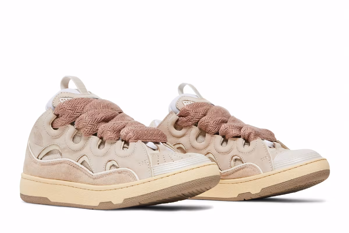 Lanvin Women's Curb Sneakers Nude, view 9