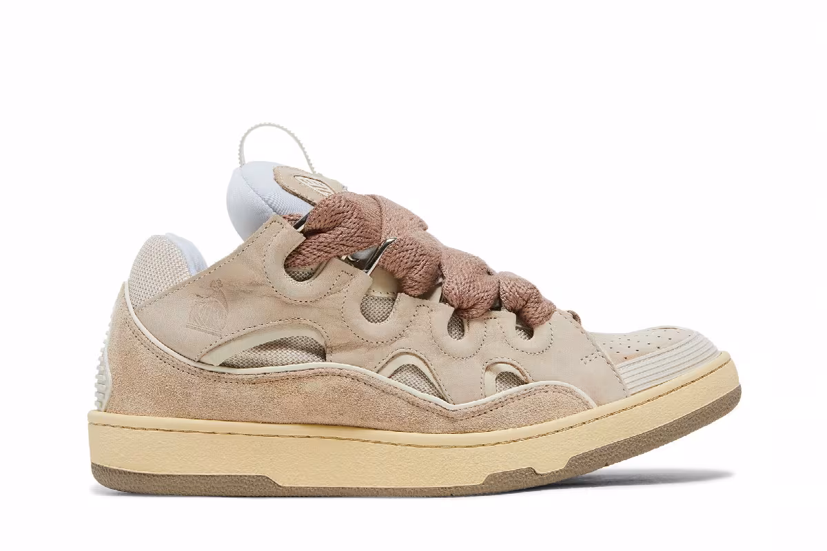Lanvin Curb Sneakers Nude, view 2