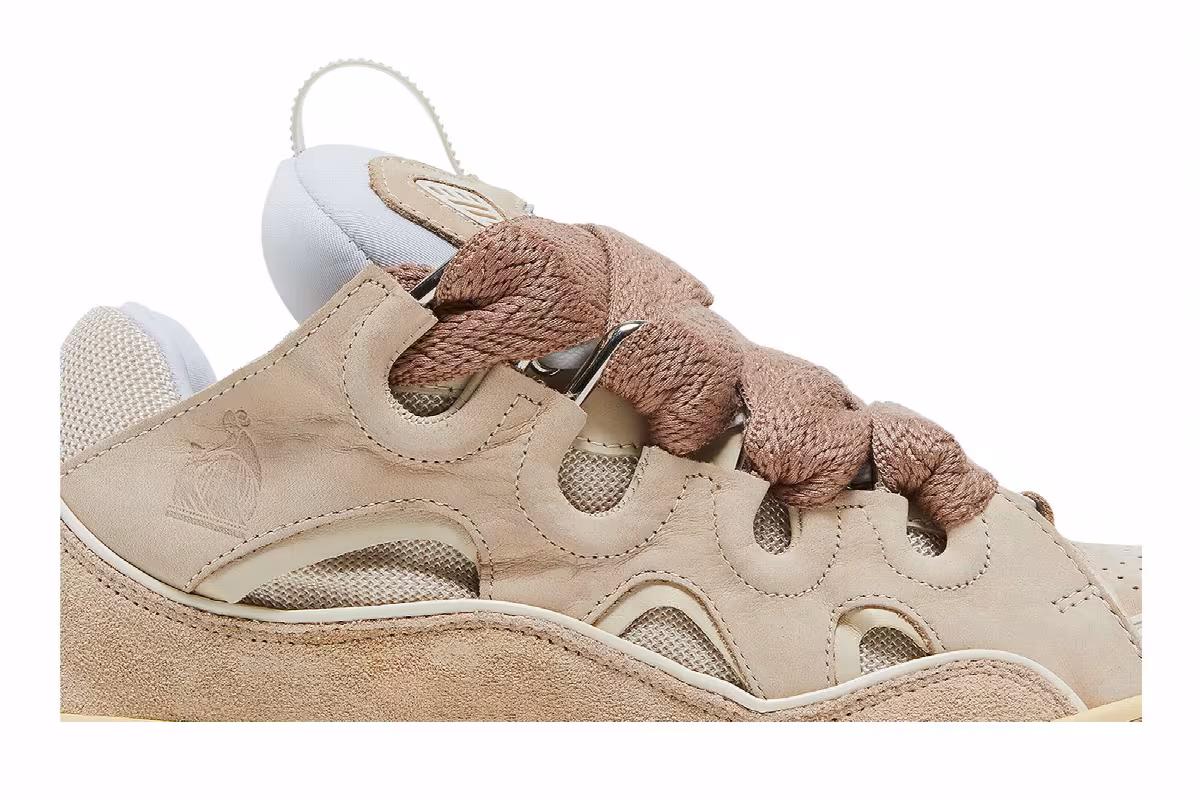 Lanvin Curb Sneakers Nude, view 3