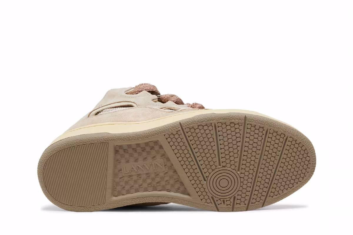 Lanvin Curb Sneakers Nude, view 5