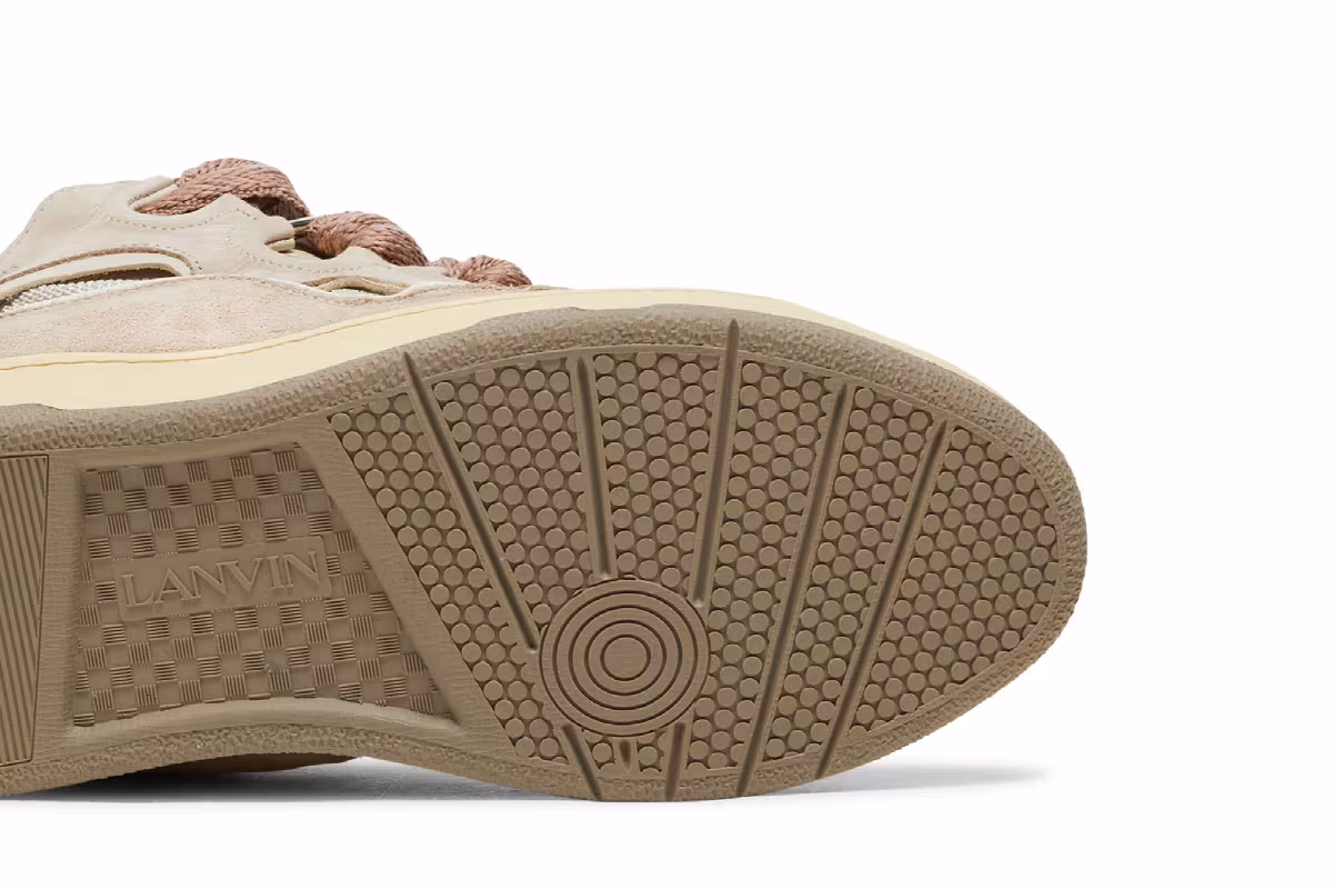 Lanvin Curb Sneakers Nude, view 6
